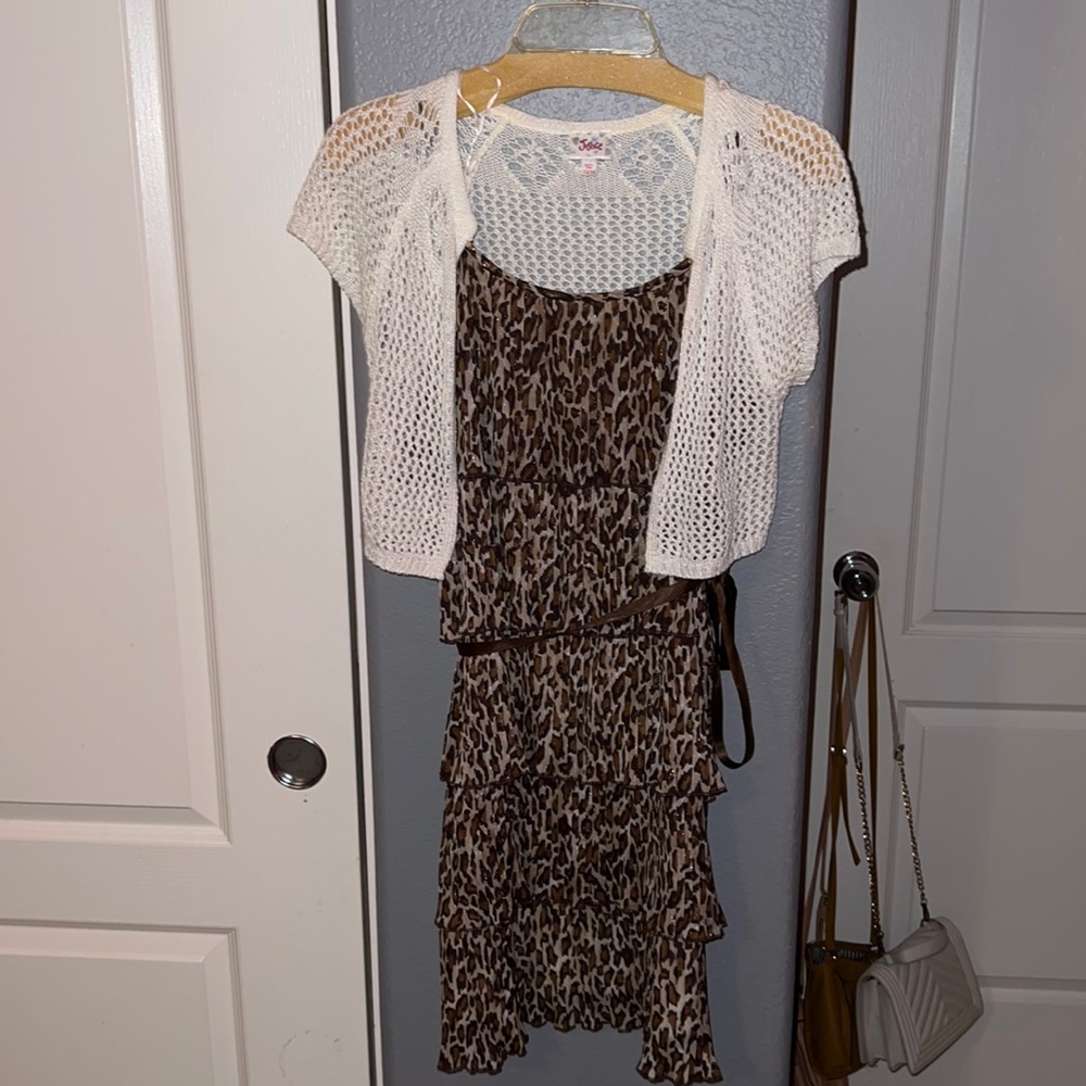 Kids Justice Cheetah Print Dress & Cover Up